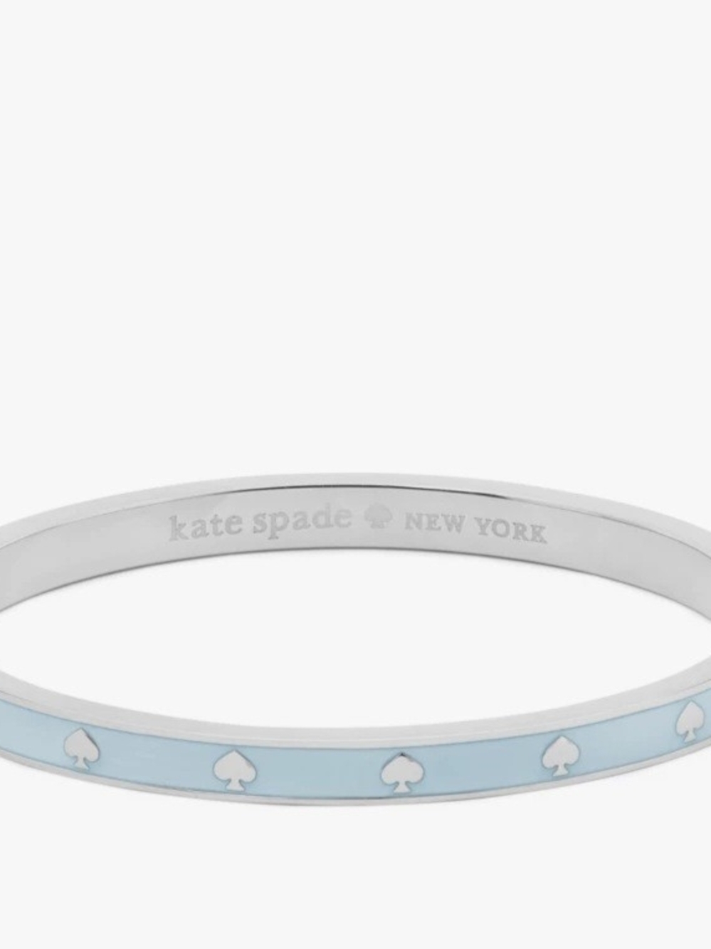 🆕️ Kate Spade Celeste Blue Spot The Spade Enamel Hinged Bangle